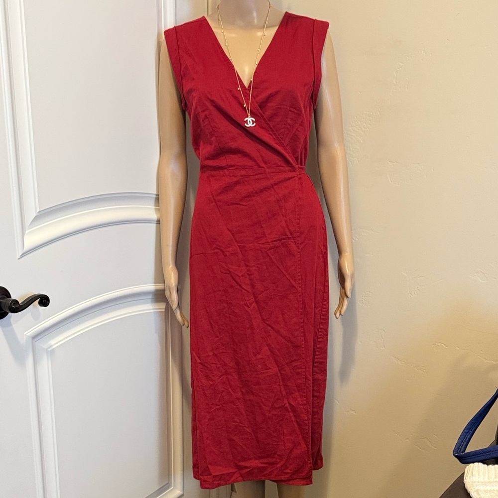 Banana Republic Red Midi Dress